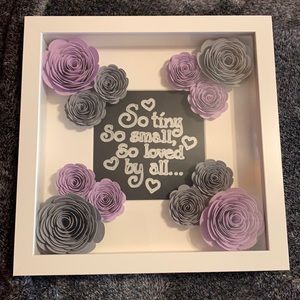 Custom Made Paper flowers | IKEA frame